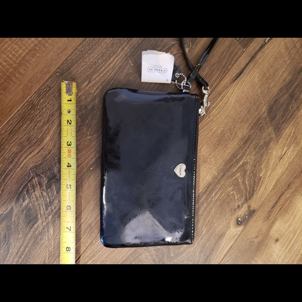 Coach black wristlet